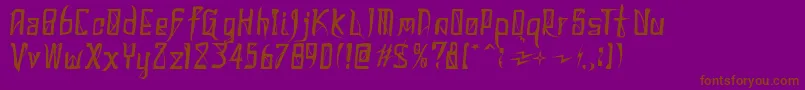 DonaldoRegrecka Font – Brown Fonts on Purple Background