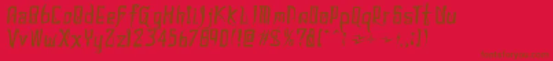 DonaldoRegrecka Font – Brown Fonts on Red Background