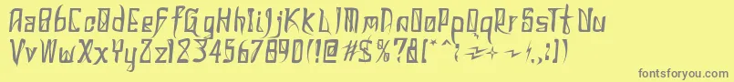 DonaldoRegrecka Font – Gray Fonts on Yellow Background