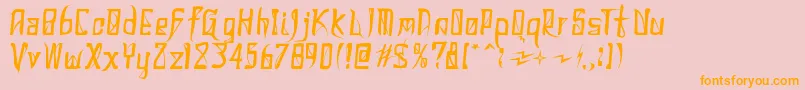DonaldoRegrecka Font – Orange Fonts on Pink Background