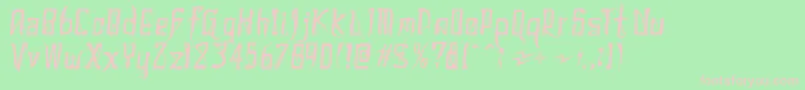 DonaldoRegrecka Font – Pink Fonts on Green Background