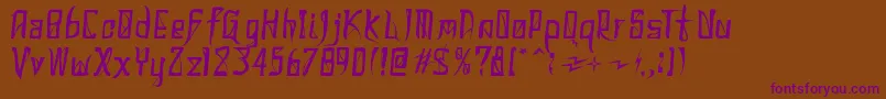 DonaldoRegrecka Font – Purple Fonts on Brown Background