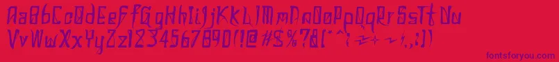 DonaldoRegrecka Font – Purple Fonts on Red Background