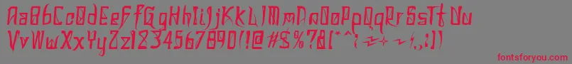 DonaldoRegrecka Font – Red Fonts on Gray Background