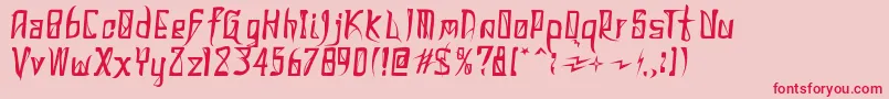 DonaldoRegrecka Font – Red Fonts on Pink Background