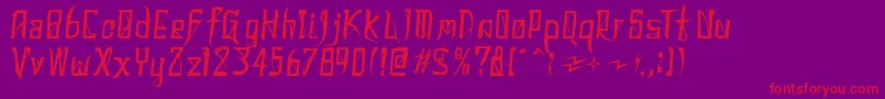 DonaldoRegrecka Font – Red Fonts on Purple Background