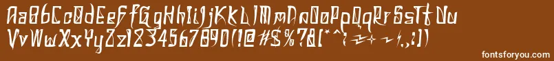 フォントDonaldoRegrecka – 茶色の背景に白い文字