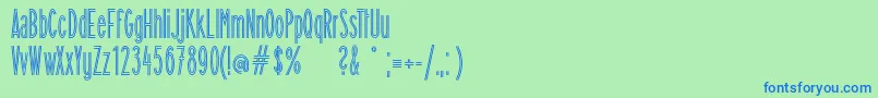 Flamingolicht Font – Blue Fonts on Green Background