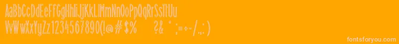 Flamingolicht Font – Pink Fonts on Orange Background