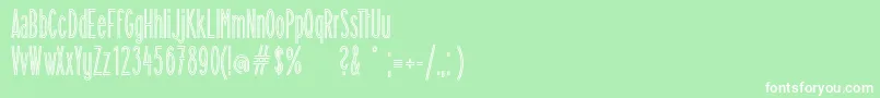 Flamingolicht Font – White Fonts on Green Background