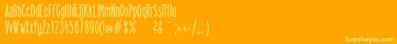 Flamingolichtフォントについての詳細 フォントFlamingolicht – オレンジの背景に黄色の文字