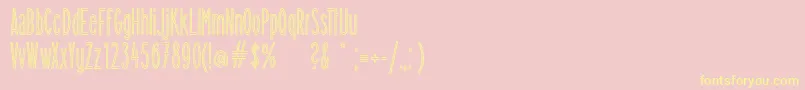 Flamingolicht-Schriftart – Gelbe Schriften auf rosa Hintergrund