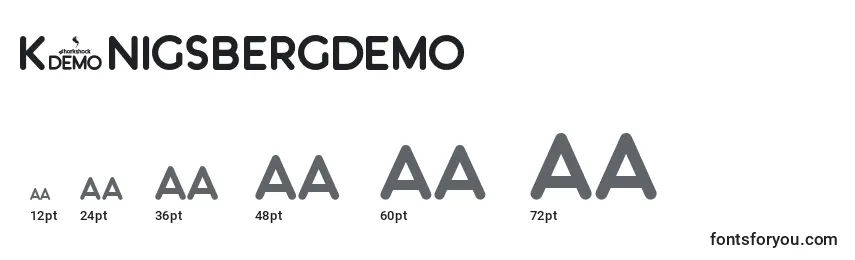 KС„nigsbergDemo font sizes