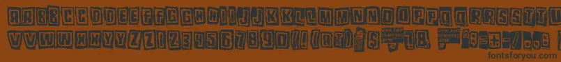 Pozotwo-Schriftart – Schwarze Schriften auf braunem Hintergrund