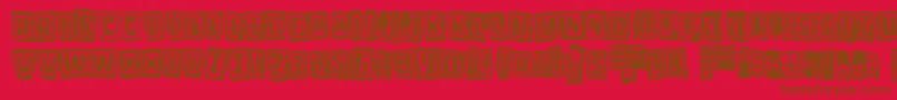 Шрифт Pozotwo – коричневые шрифты на красном фоне