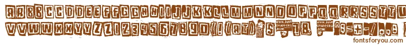 Pozotwo-Schriftart – Braune Schriften auf weißem Hintergrund