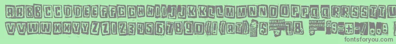 Pozotwo Font – Gray Fonts on Green Background