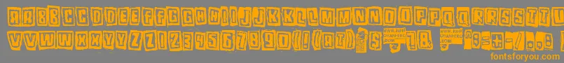 Pozotwo Font – Orange Fonts on Gray Background