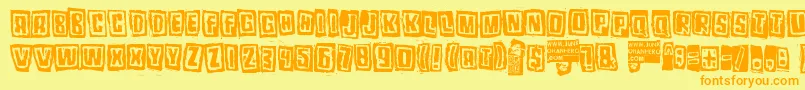 Pozotwo Font – Orange Fonts on Yellow Background