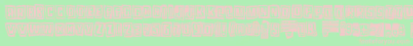 Pozotwo-fontti – vaaleanpunaiset fontit vihreällä taustalla