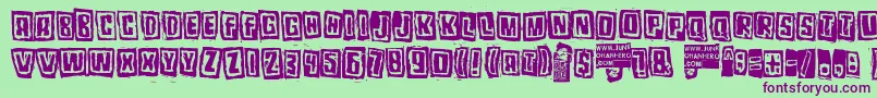 Pozotwo Font – Purple Fonts on Green Background