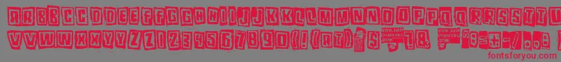 Pozotwo Font – Red Fonts on Gray Background