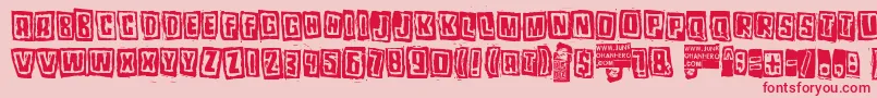 Pozotwo Font – Red Fonts on Pink Background