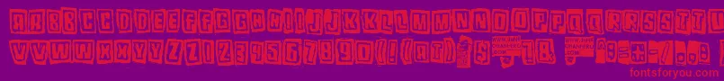 Pozotwo Font – Red Fonts on Purple Background