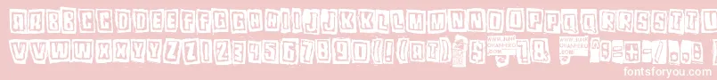フォントPozotwo – ピンクの背景に白い文字