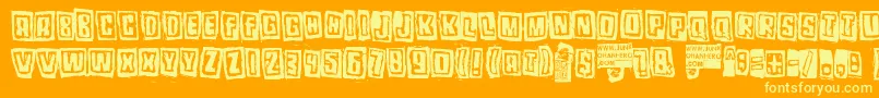 Pozotwo Font – Yellow Fonts on Orange Background