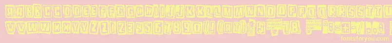 Pozotwo Font – Yellow Fonts on Pink Background