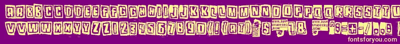 Pozotwo Font – Yellow Fonts on Purple Background