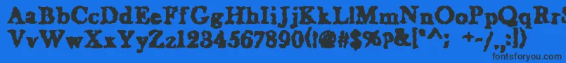 Wetnapkin Font – Black Fonts on Blue Background