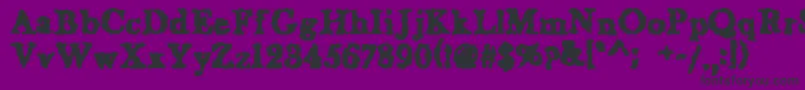 Wetnapkin Font – Black Fonts on Purple Background