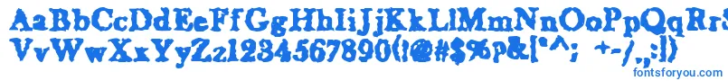 Wetnapkin Font – Blue Fonts on White Background