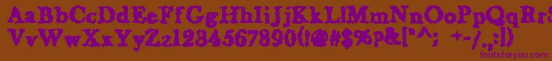 Wetnapkin Font – Purple Fonts on Brown Background