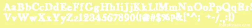 Wetnapkin Font – White Fonts on Yellow Background