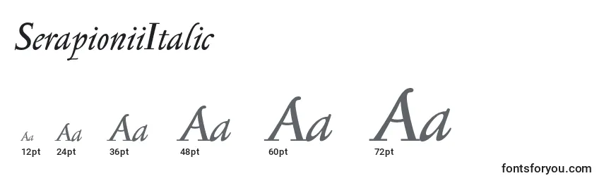 SerapioniiItalic Font Sizes
