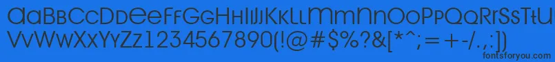 AAvantetitlercpslcLight Font – Black Fonts on Blue Background