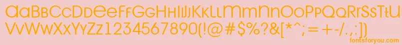 AAvantetitlercpslcLight Font – Orange Fonts on Pink Background