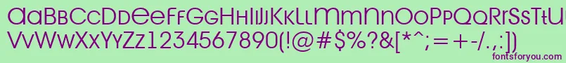 AAvantetitlercpslcLight Font – Purple Fonts on Green Background