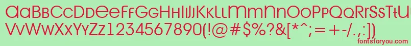 AAvantetitlercpslcLight Font – Red Fonts on Green Background