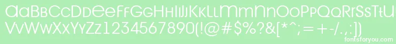 AAvantetitlercpslcLight Font – White Fonts on Green Background