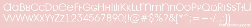 AAvantetitlercpslcLight Font – White Fonts on Pink Background