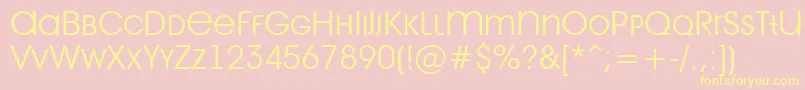 AAvantetitlercpslcLight Font – Yellow Fonts on Pink Background