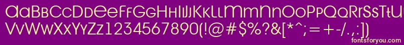 AAvantetitlercpslcLight Font – Yellow Fonts on Purple Background