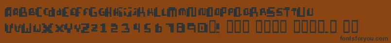 PixellifeSmallCap Font – Black Fonts on Brown Background