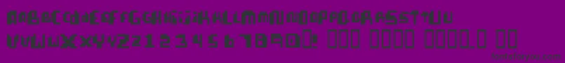 PixellifeSmallCap Font – Black Fonts on Purple Background