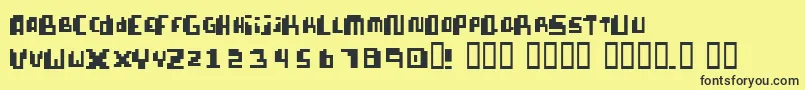 PixellifeSmallCap Font – Black Fonts on Yellow Background