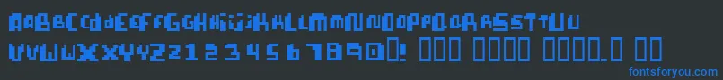 PixellifeSmallCap Font – Blue Fonts on Black Background